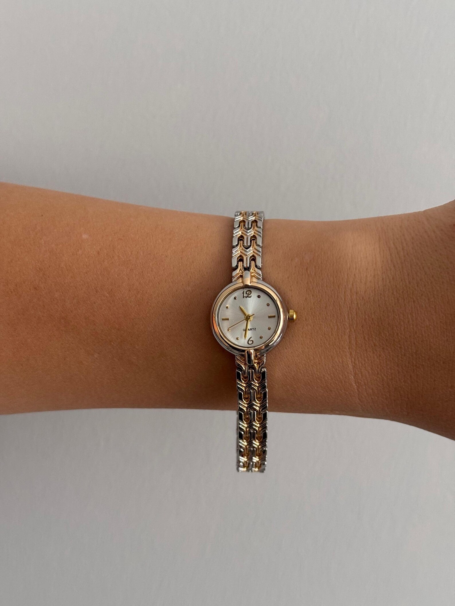 Goldsilver Women's Quartz Watch Slim Stainless Steel Bracelet Etsy — free download