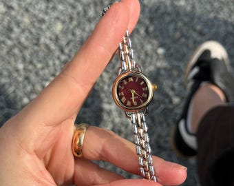 Small Dial Bracelet Watch, Minimalist Quartz Wrist Watch, Adjustable Band, Gift for Her