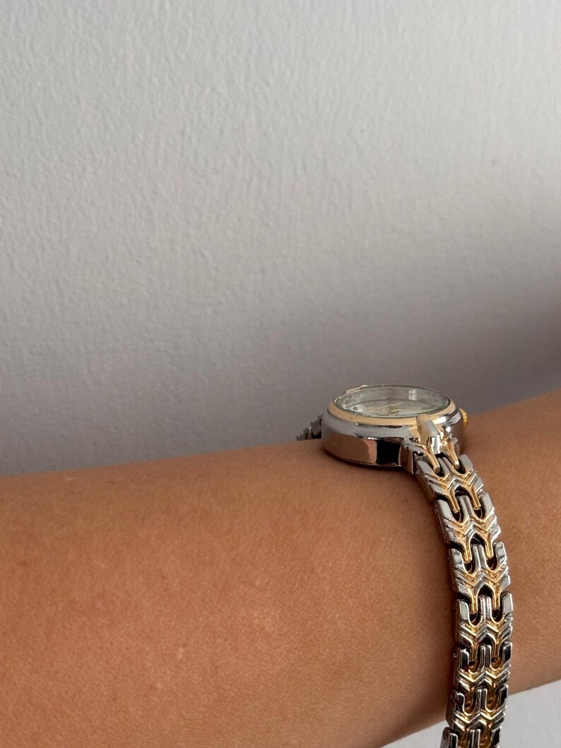 Goldsilver Women's Quartz Watch Slim Stainless Steel Bracelet Etsy — free download