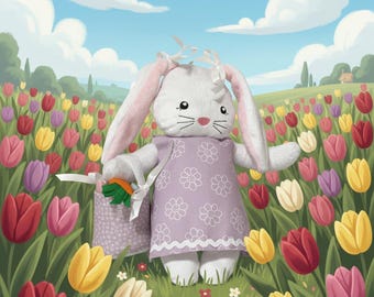 Beatrice Bunny Stuffed Animal: Plush Toy with Moveable Limbs