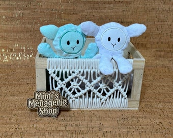 Adorable Lamb Lovey Blanket with Attached Head and Arms - Soft Minky for Ultimate Snuggle - Perfect Toddler Cuddle Buddy