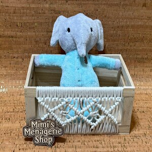 Adorable Stuffed Elephant in Aqua PJs | Cuddly Kids Toy | Great Gift for Children | Handcrafted Stuffed Baby Elephant