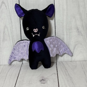 Black Bat Toy | Stuffed Bat Plushie Toy | Cute Handmade Bat Toy | Soft Kawaii Plush Animal | Halloween Bat Gift for Kids & Bat Lovers