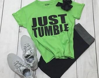 Kids "Just Tumble" Gymnastics Cotton Tee Shirt