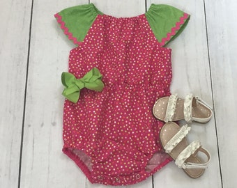 Stylish Raspberry Pink Toddler Romper | Size 2T Sunsuit for Active Little Girls | Baby Girl One Piece Bubble Jumpsuit Outfit,