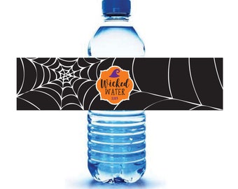 Halloween Water Labels |  Digital Download  |  Trick or Treat Label  |  DIY Water Labels