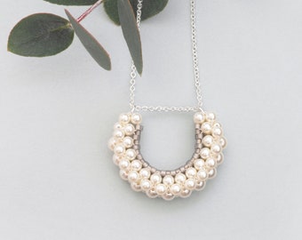 carré semi-Cirle Simulé-Pearl Plastique Chaîne Perles À faire soi-même Accessoire environ 1.83 m 2 Yd