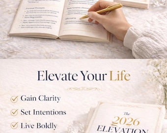 May include: A lifestyle image featuring a book titled "The 2026 Elevation Blueprint" with the text "Design Your Life from Inside Out - On Purpose." The image also includes a cup of coffee, a candle, and the words "Elevate Your Life."
