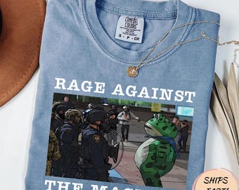 Camiseta de protesta de Portland Frog contra la máquina