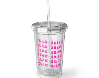 Vaso acrílico con pajita para despedida de soltera - Recuerdo de despedida de soltera