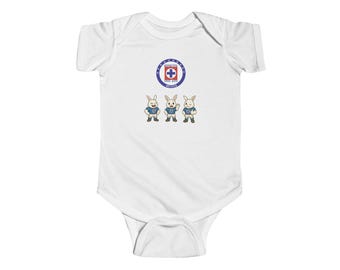 La Maquina Fotbollsfan Spädbarnsbody | Azul Babykläder
