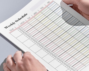 15-Minute Weekly Planner Printable | Minimalist Time Blocking (PDF, JPG)