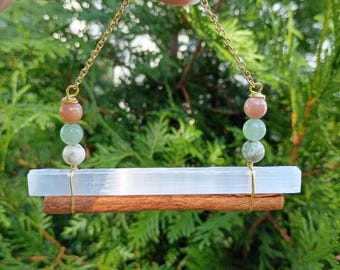 Mega Guardian Entryway Charm | Sanctuary Protection  Abundance Crystal Wall Hanger | Selenite & Cinnamon Home Cleansing Decor