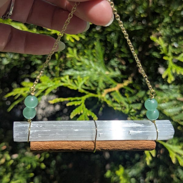 Entryway Energy Charms | Cinnamon & Selenite Door Hanger | Crystal Multi-Stone Protection | Witchy | Housewarming Blessing Gift