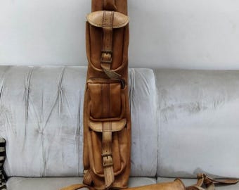 Vintage Style Sunday Golf Bag, Luxury Leather Golf Bag, Golf Club Bag, Handmade Golf Bag, Golf Stand, Gifts for golfers, best birthday gift.