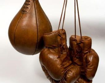 Vintage Style Unique and Elegant Heavy Leather Boxing Gloves, MMA kickboxing, Workout Gloves, Training Gloves, Gift for Boxers.