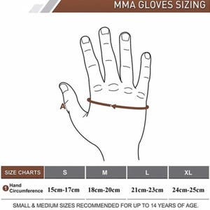 Elfenbensbruna/bruna läderhandskar för MMA-kampsport, UFC-stil kampsportsutrustning bild 4