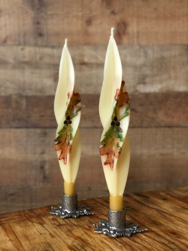 Beeswax Candle Candle Taper Candle Thanksgiving Decoration Etsy