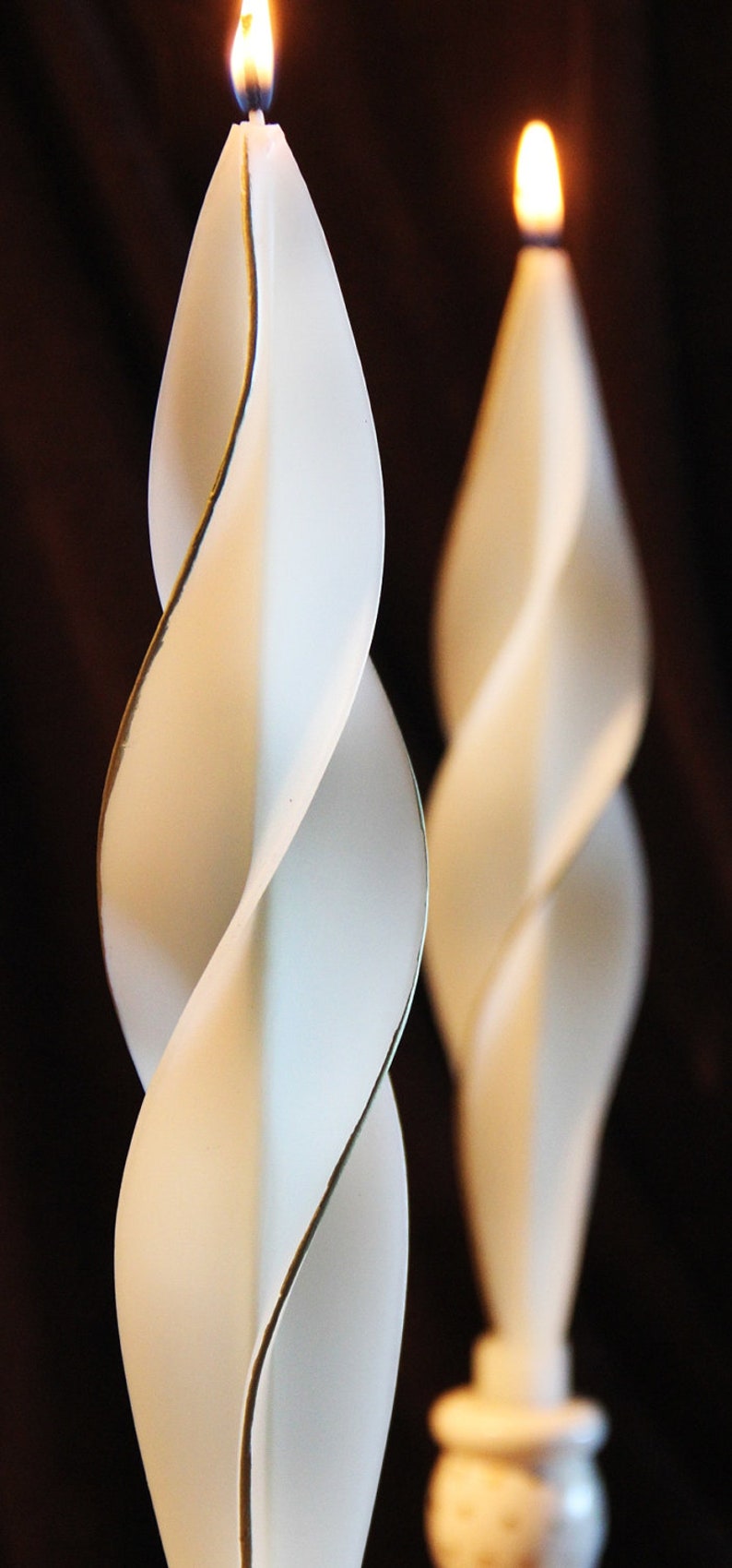 Beeswax Candle Taper Candle White Candle Wedding Candles Etsy