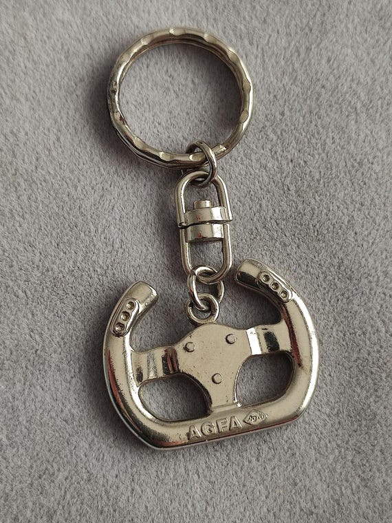 Vintage Agfa Metal Keychain