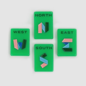 American Mahjong Set of 160 Tiles Green Minimalistic Design Luxury Tiles For Game Lovers image 6