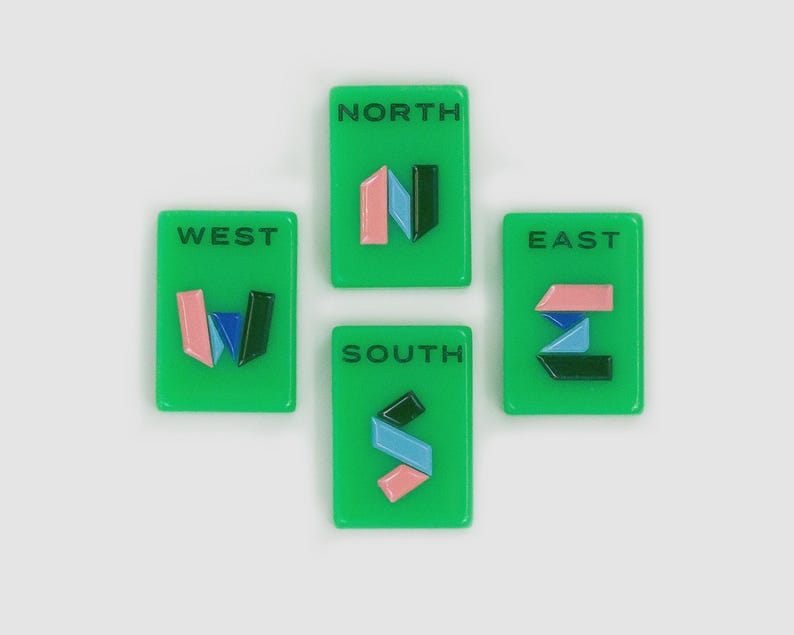 American Mahjong Set of 160 Tiles Green Minimalistic Design Luxury Tiles For Game Lovers image 6