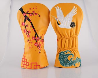 NEW China Asian Design Custom Driver Golf Club Head Cover Quality Embroidery