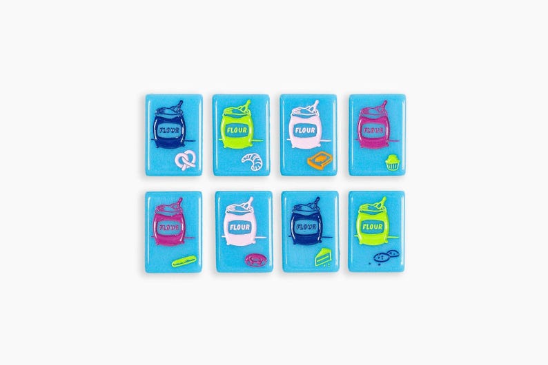 Mahjong American Set 160 Tiles Blue Doodle Design Mahjong Tiles Colour Luxury Colorful Luxury Acrylic For Game Lovers image 2