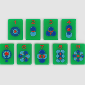 American Mahjong Set of 160 Tiles Green Minimalistic Design Luxury Tiles For Game Lovers image 5