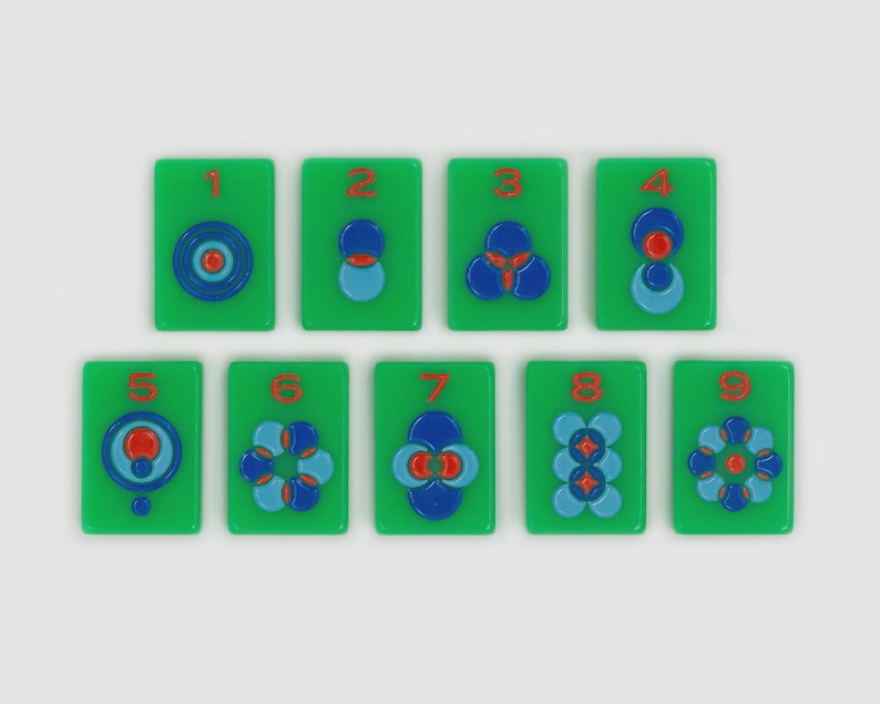 American Mahjong Set of 160 Tiles Green Minimalistic Design Luxury Tiles For Game Lovers image 5