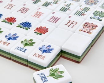 American Mahjong Set of 160 Tiles Wood Grain Design Luxury Tiles For Game Lovers