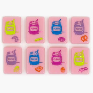 Mahjong American Set 160 Tiles Pink Doodle Design Mahjong Tiles Colour Luxury Colorful Luxury Acrylic For Game Lovers image 4