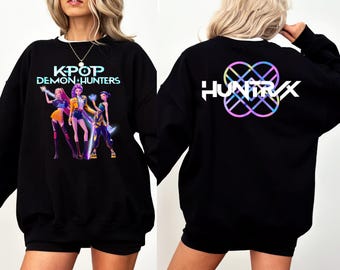 Demon Hunters Hoodie, Kpop Demon Hunter Shirt, Huntrix Sweatshirt, Kpop Movie Sweatshirt, Huntrix Girls Shirt, Saja Girls Fan Hoodie