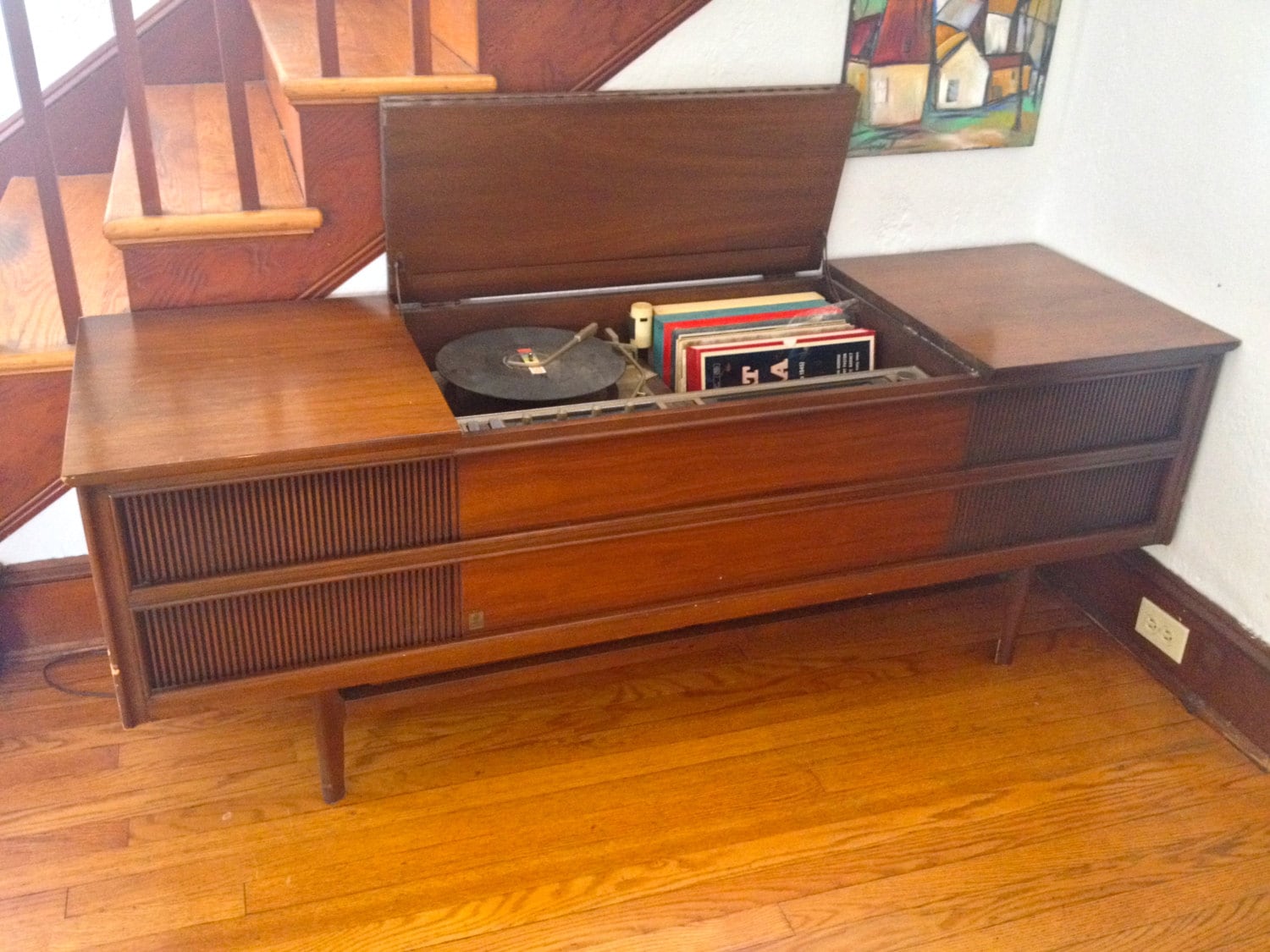Vintage General Electric Stereo Console Etsy