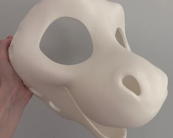 Cabeza de dragón ángel holandés con disfraz de furry - Impresión 3D