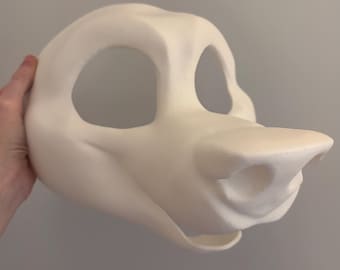 Happy Canine Fursuit Head v3 - 3D Printed