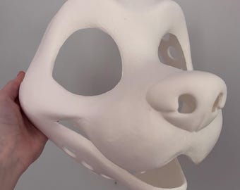 Happy Canine Fursuit Head v2 - 3D Printed