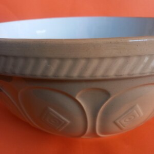 Vintage T.G. Green Size 6 Gripstand Mixing Bowl - 13" XL Giant Farmhouse Stoneware - Patented 1938 Church Gresley England