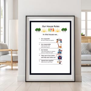 Family Rules Chart: Home Behavior, Responsibility, Respect (Digital Download)