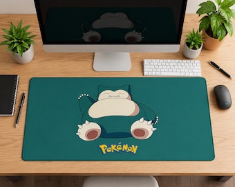 Pokemon Snorlax, Snorlax, Mouse Pad XXL, Gaming Desk Mat Large, Anime Desk Pad, Gamer Gift, Mousepad, desk accessories, desk pad, tcg, art