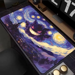 Pokémon Gengar XXL Mouse Pad, Gaming Desk Mat, Anime Mouse Pad, High-Definition Printed, Gamer Gift, Stylish and Durable PC Accessory image 2