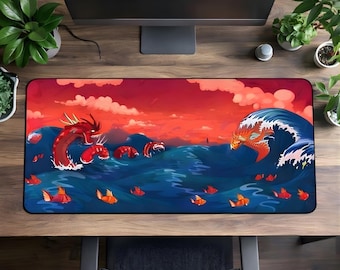 Pokémon Gyarados Mouse Pad - Large Anime Gaming Desk Mat - XXL Mouse Pad - Pokémon Mouse Pad, Setup Accessory, Geek