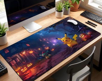 Pokémon Pikachu mouse pad, non-slip gaming desk accessory, office accessory, PC setup, remote work, TCG, anime, Japan, manga; mouse pad