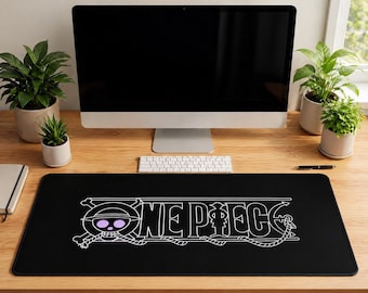 XXL Anime One Piece Logo Mouse Pad, Non-Slip Gaming Desk Mat, Japanese Keyboard Mat, PC Gaming Accessory, Japanese Manga, Art