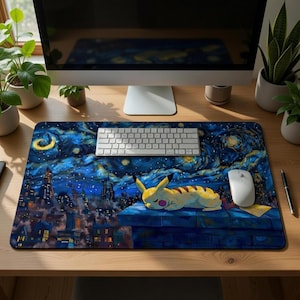 Pikachu Kawaii XXL Mouse Pad – Non-Slip Pokémon Gaming Mousepad – Large Japanese Anime Desk Mat for PC and Laptop