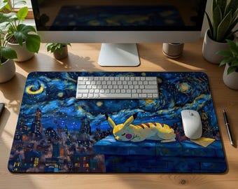 Pikachu Kawaii XXL Mouse Pad – Non-Slip Pokémon Gaming Mousepad – Large Japanese Anime Desk Mat for PC and Laptop