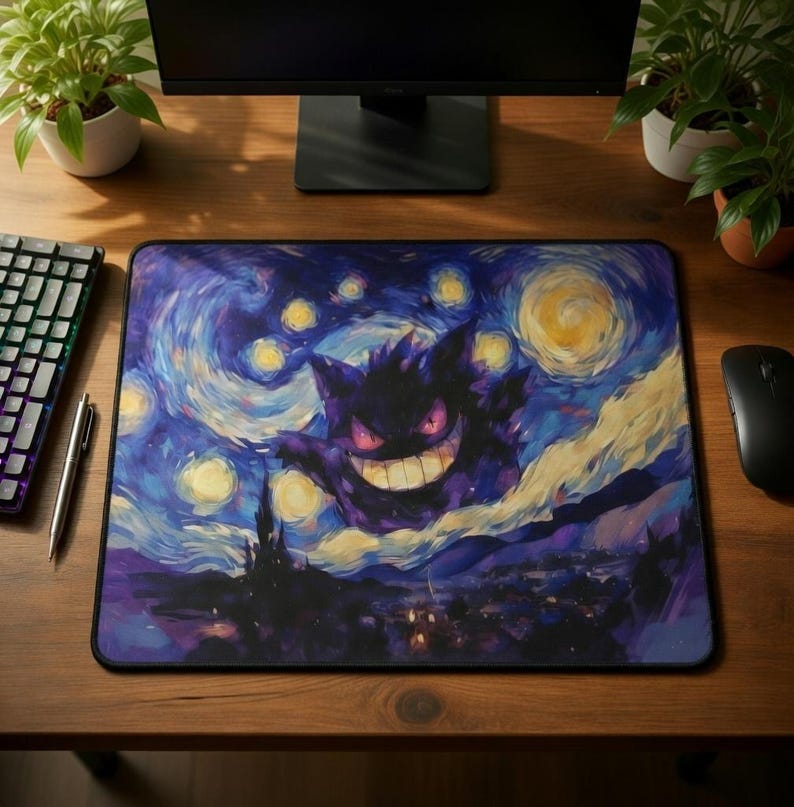 Pokémon Gengar XXL Mouse Pad, Gaming Desk Mat, Anime Mouse Pad, High-Definition Printed, Gamer Gift, Stylish and Durable PC Accessory image 3