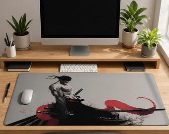 XXL Mouse Pad, One Piece, Roronoa Zoro, Anime, Large Gaming Mouse Pad, Non-Slip Keyboard Desk Mat, Gaming Desk Mat, Art, Japan