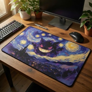 Pokémon Gengar XXL Mouse Pad, Gaming Desk Mat, Anime Mouse Pad, High-Definition Printed, Gamer Gift, Stylish and Durable PC Accessory image 1