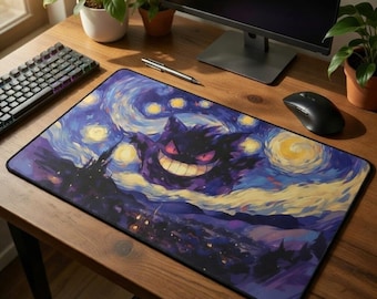 Pokémon Gengar XXL Mouse Pad, Gaming Desk Mat, Anime Mouse Pad, High-Definition Printed, Gamer Gift, Stylish and Durable PC Accessory